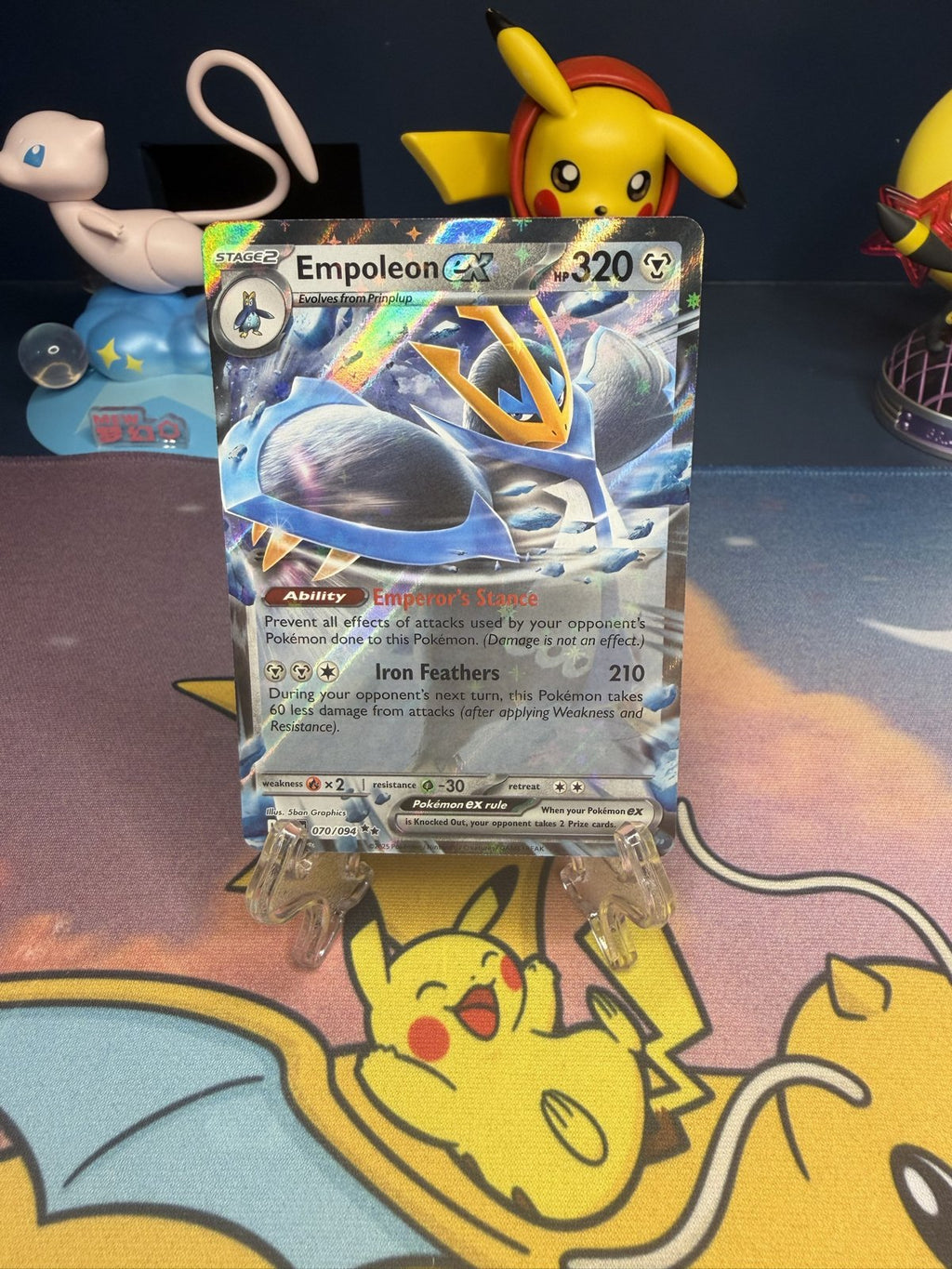 Empoleon ex 070/094 Phantasmal Flames Pokémon card - front, Near Mint - Crown Cards PK