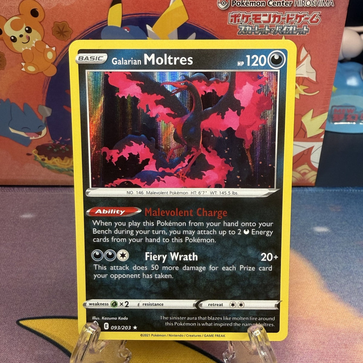 Galarian Moltres 093/203 Evolving Skies front - Crown Cards PK