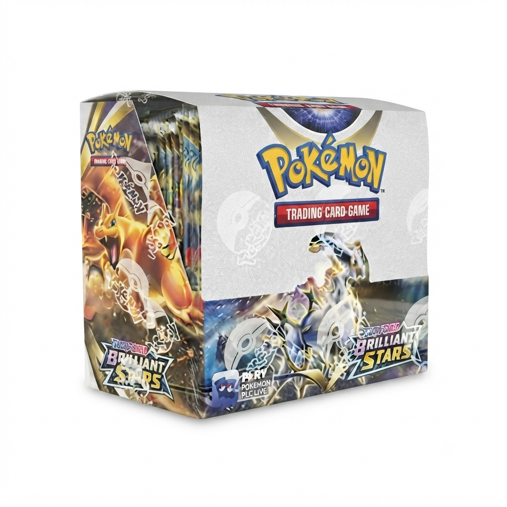 pokemon tcg brilliant stars booster box Art:Rayquaza Set of 1st Edition Series_Sword & Shield features 216 cards