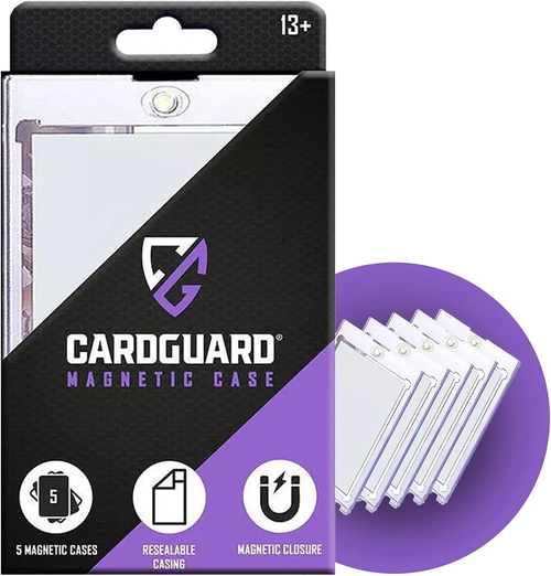 CardGuard Magnetic Case 5 pack resealable card protector