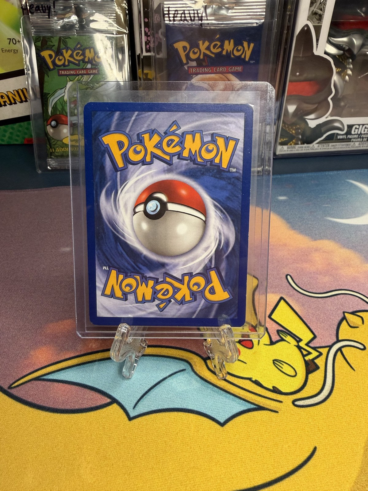 Pikachu Base Set Unlimited 58/102 Pokémon card back - authentic Wizards of the Coast era - Crown Cards PK Pakistan