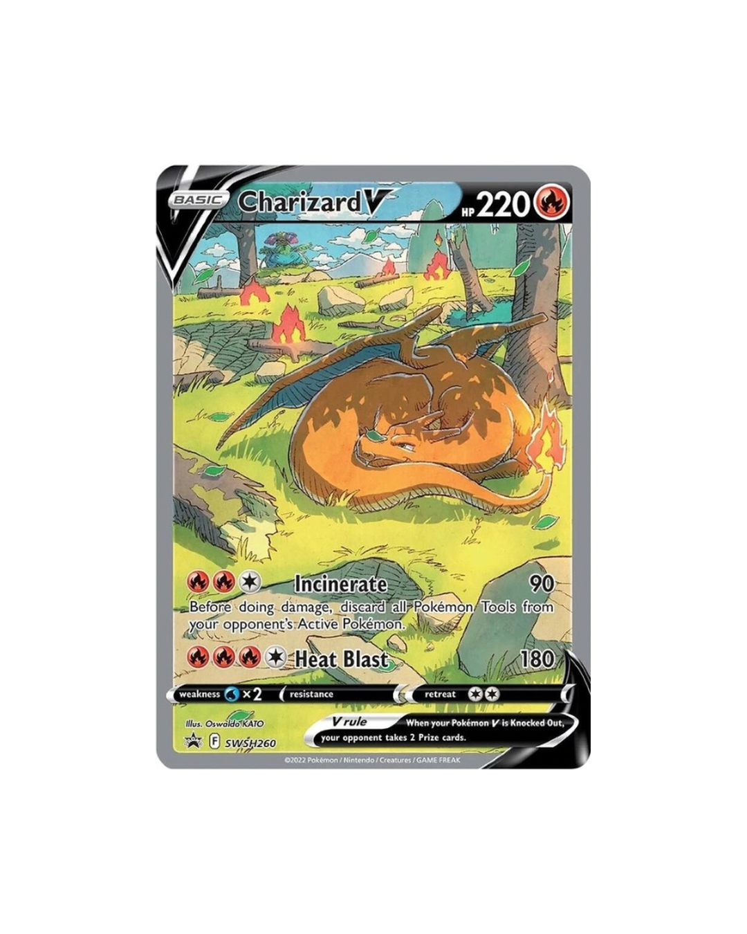 Charizard V SWSH260 Alt Art Promo card