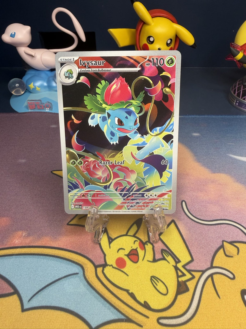 Ivysaur 134/132 Mega Evolution Illustration Rare Pokémon card - front, Near Mint - Crown Cards PK