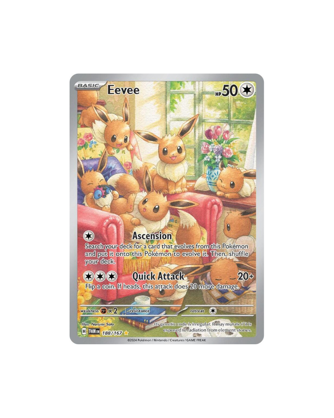 Eevee 188/167 Illustration Rare card from Twilight Masquerade set