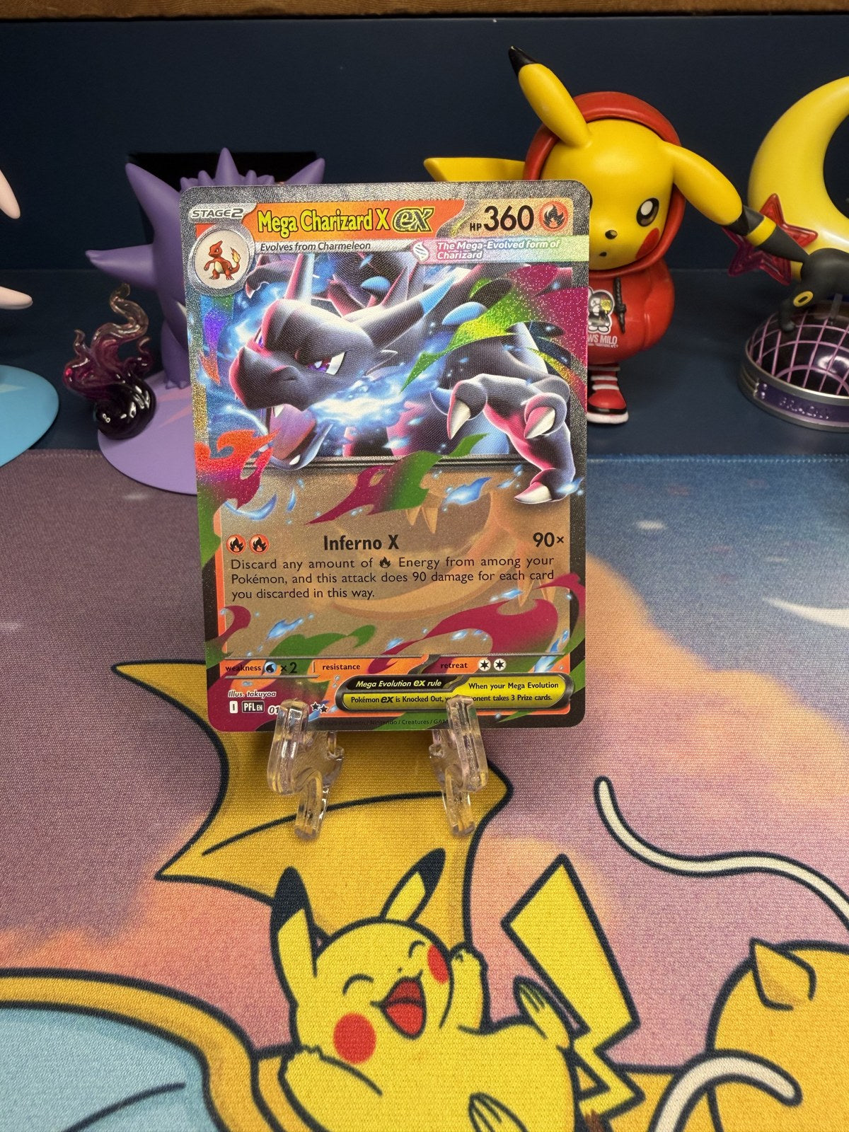 Mega Charizard X ex 013/094 Phantasmal Flames Pokémon card - front, Near Mint - Crown Cards PK