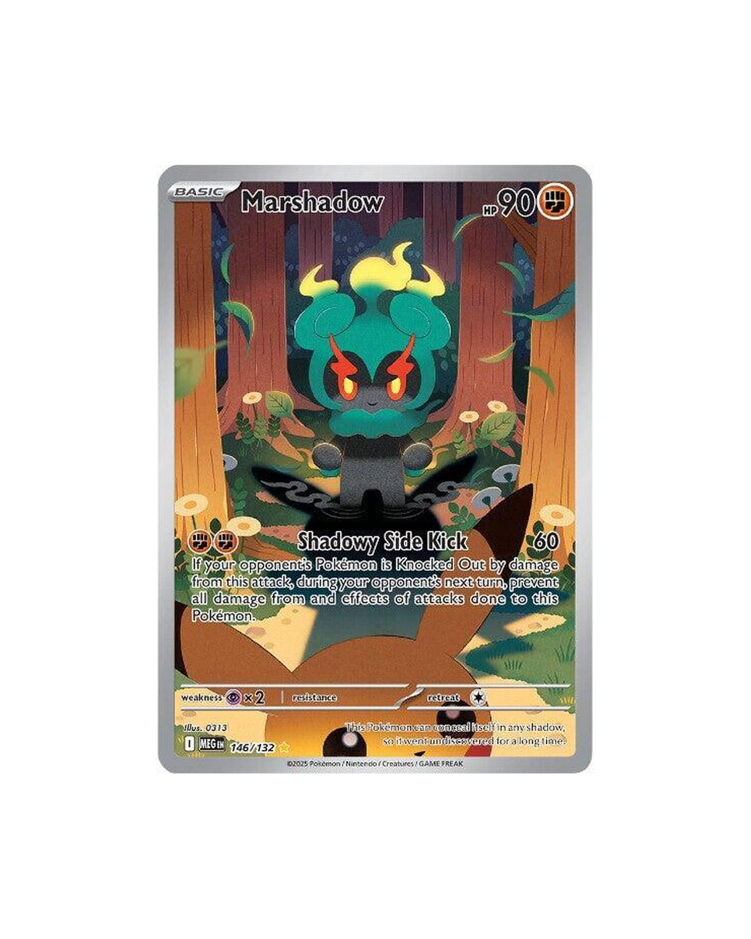 Marshadow 146/132 Illustration Rare card from Mega Evolution set