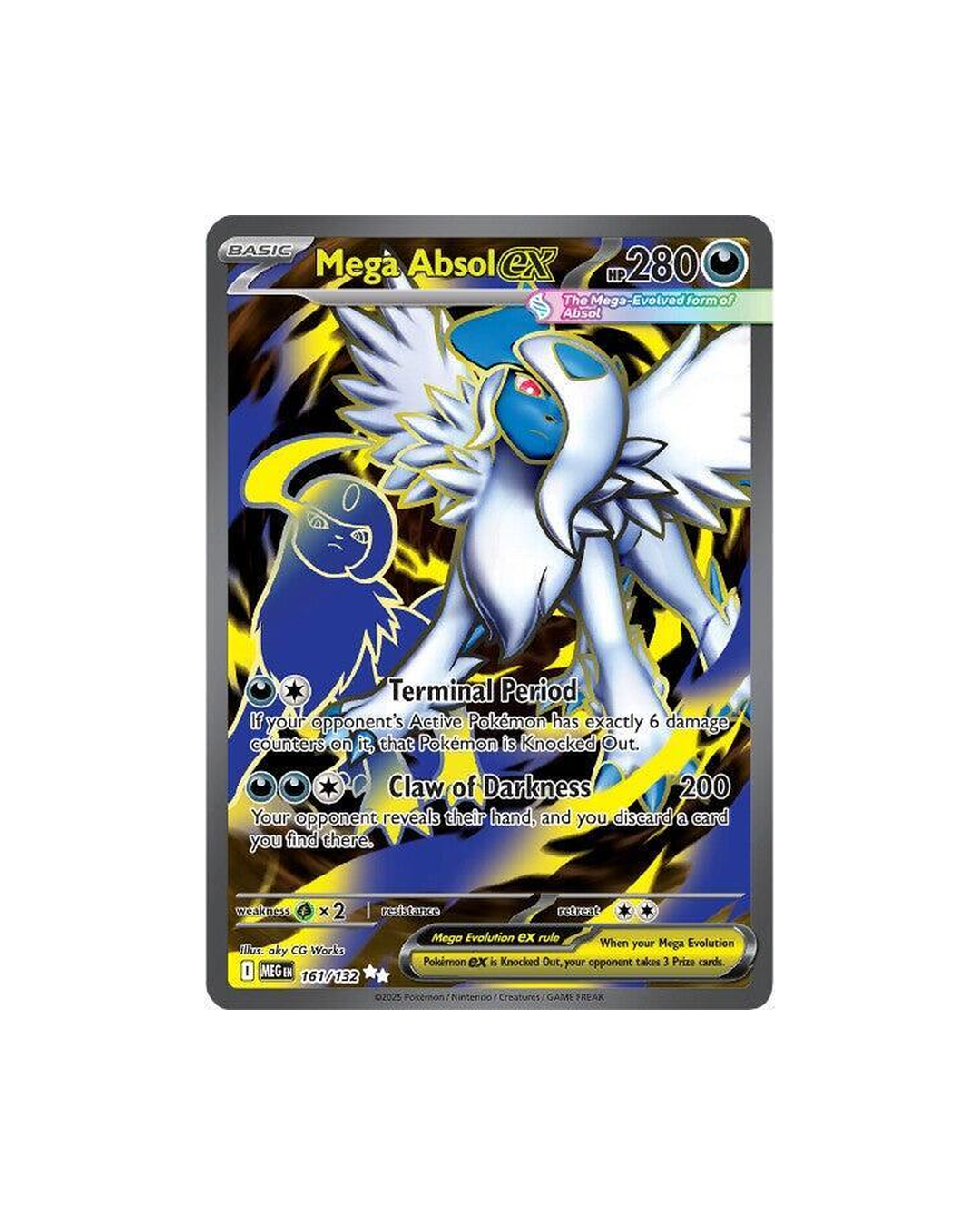 Mega Absol ex 161/132 Ultra Rare card from Mega Evolution set