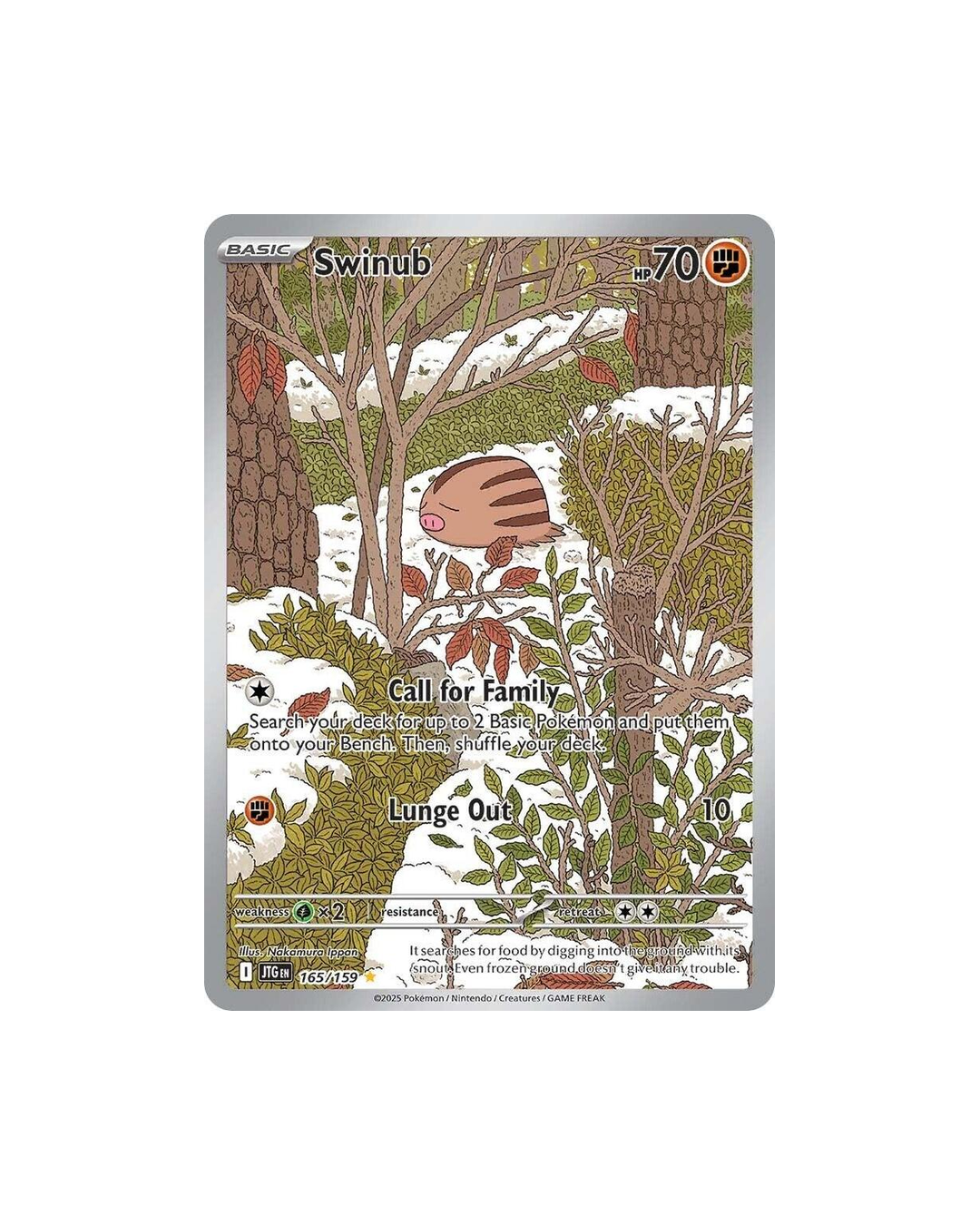 Swinub 165/159 Illustration Rare card from Journey Together set