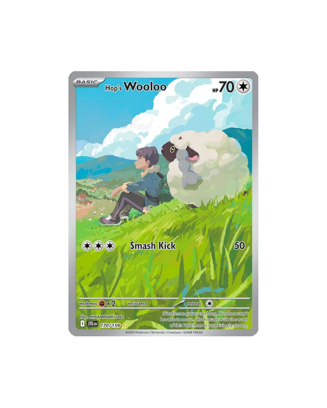 Hop's Wooloo 170/159 Illustration Rare card from Journey Together set